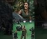 Hollywood movie shooting scene in vfx studio fighting with python anaconda