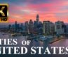 Flying over American Cities 8K Ultra HD Drone Video