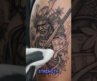 The samurai comes to life, one line at a time. #usa #tattoo #asmr