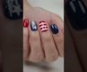 USA Flag Nail Art ❤️🤍💙 | Independence Day Nails 2026 #nails #nailart #youtubeshorts #shorts #america