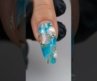 Turquoise Ocean Marble Nails 🐚💙 | Luxury 3D Nail Art.