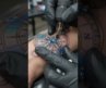 💎 3D Colorful Compass Tattoo with Blue Gemstones | Realistic Tattoo Process #Tattoo #CompassTattoo