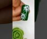 Green glam with floral flair—nail art that speaks! #nailart #nails #usa #artistic #easynailart #1k