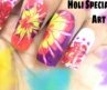 Holi Special Nail Art Collaboration with my friend from USA @Pandoramuse57nails #drymarblenailart