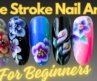 EASIEST One Stroke Nail Art Tutorial for Beginners!