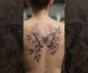 Butterfly & Floral Back Tattoo — A Stunning Ink Transformation 🖤🦋#tattoo #butterflytattoo