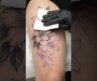 🌸 Full Thigh Floral Tattoo Transformation | Hyper-Realistic Tattoo Process 🖤✨#Tattoo #ThighTattoo