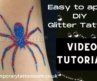 How to do a temporary tattoo with glitter – Superhero birthday party idea for boys.