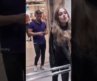 American fitness girl elevator prank VIDEO funny reaction tiktok meme
