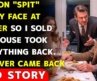 My Son’s Wife Blocked the Door, and He Spit in My Face at Dinner—So I Sold His House and Took It All