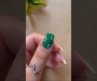 Easy White And Green Flower Nail Art Design Tutorial 🌼