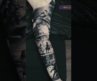 Deep Storytelling Arm Sleeve Tattoo! 🕊️💣 Unreal 3D Realism #shorts